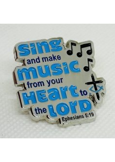 sing and make music from your heart to the lord badge